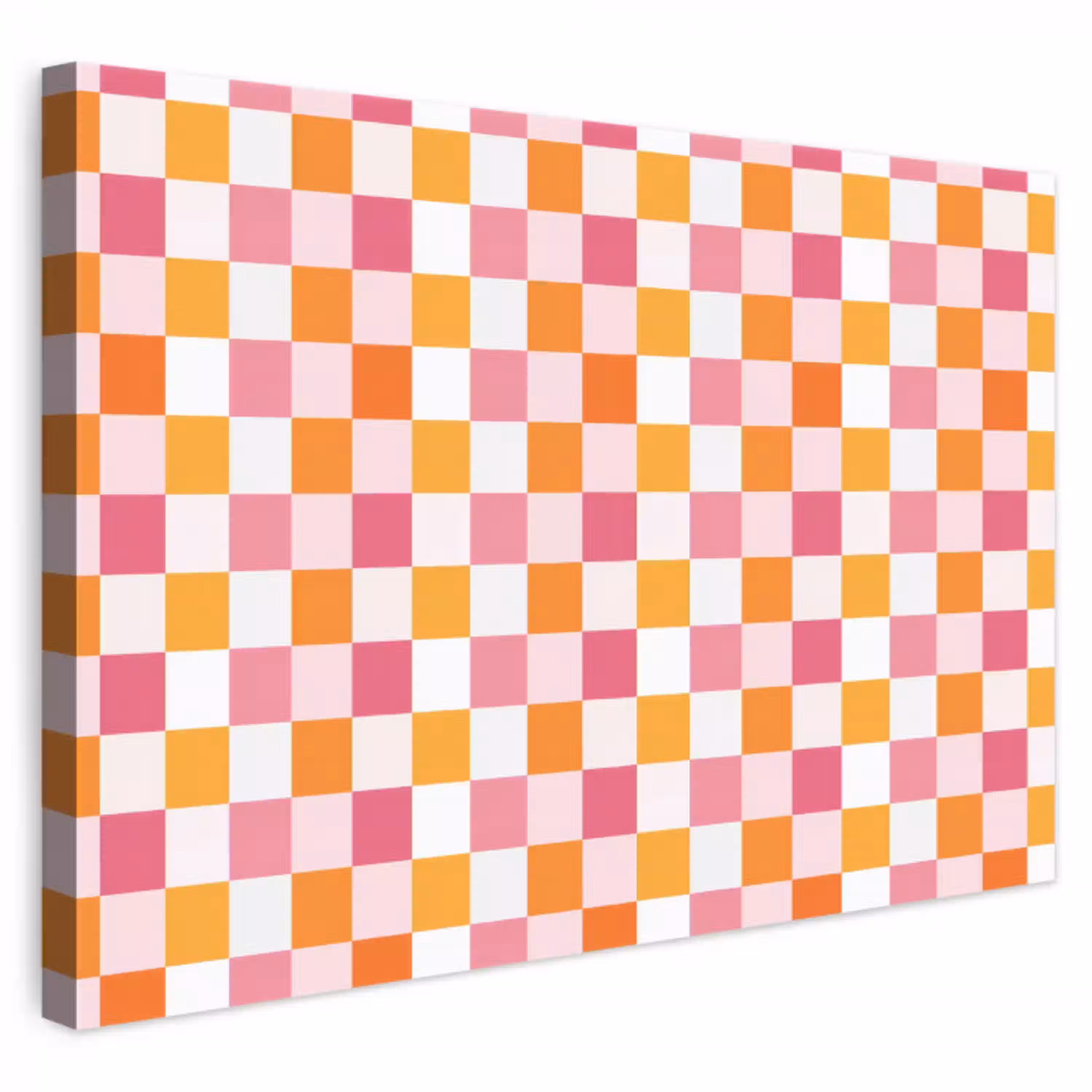 Patroon - Vierkant - Roze canvas 2cm klein 34 -3d