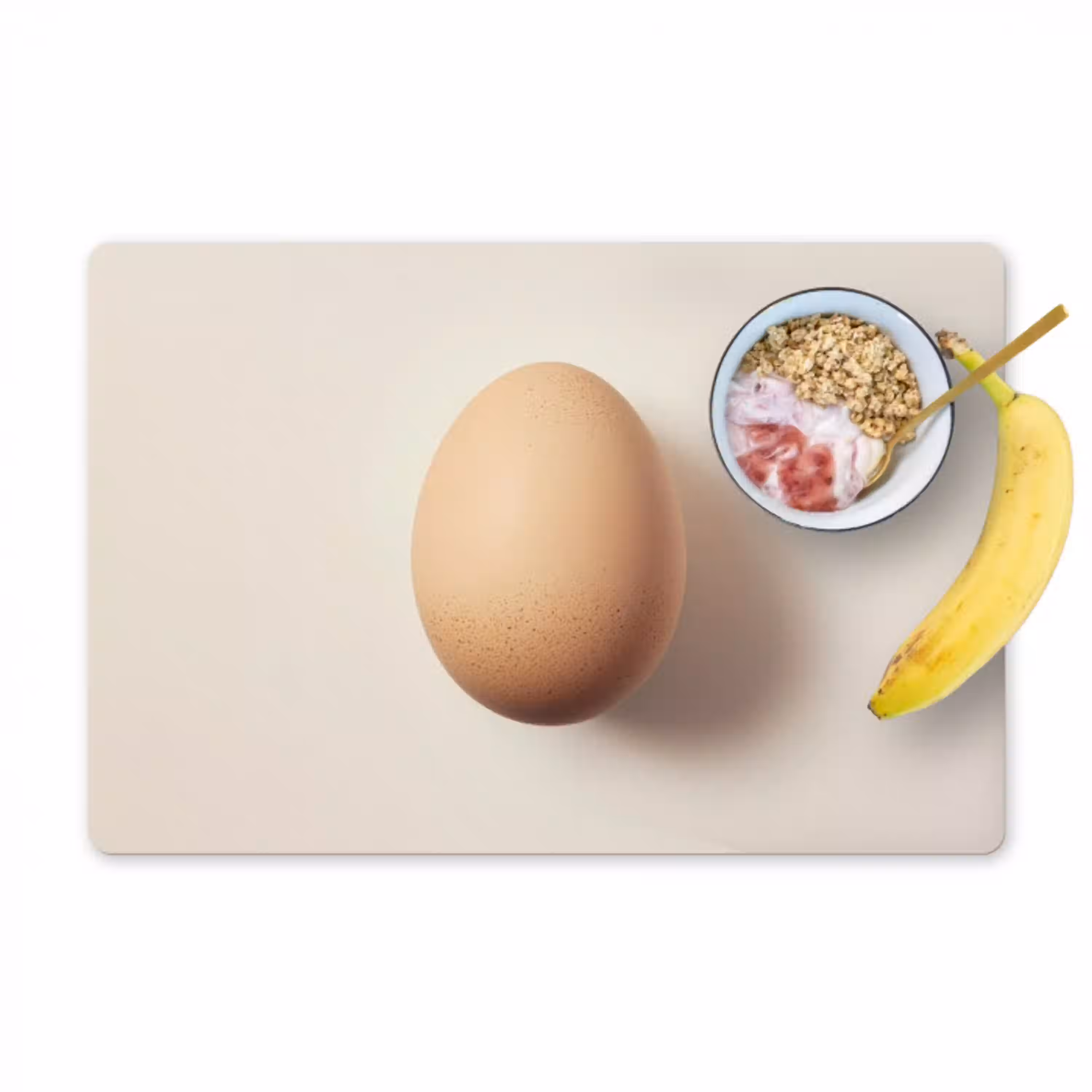 Ei - Beige - Ovaal - Egaal Placemat vinyl groot -zzzproduct_Kitchenyeah-website
