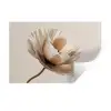 Bloem - Beige - Crème Muursticker klein -3d