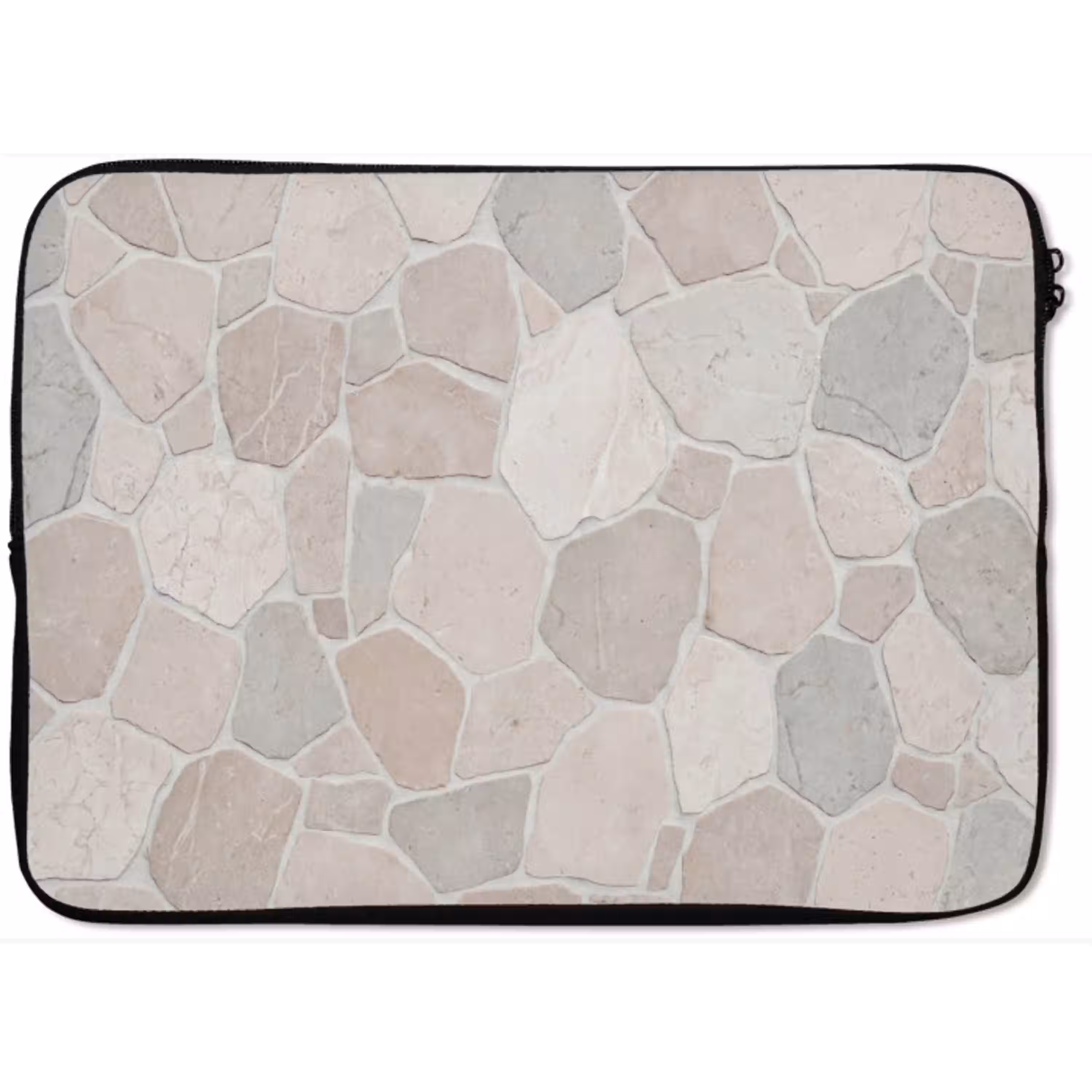 Steen - Patroon - Textuur - Beige laptophoes neopreen klein -zkaufland3dotto