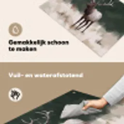 Edelhert - Gewei - Schildering - Rustiek Inductie beschemer met haakjes klein -ky-schoon-nl