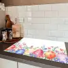 Bloementuin - Kleurrijk - Eieren Inductie beschermer vinyl 3mm klein -sfeer3