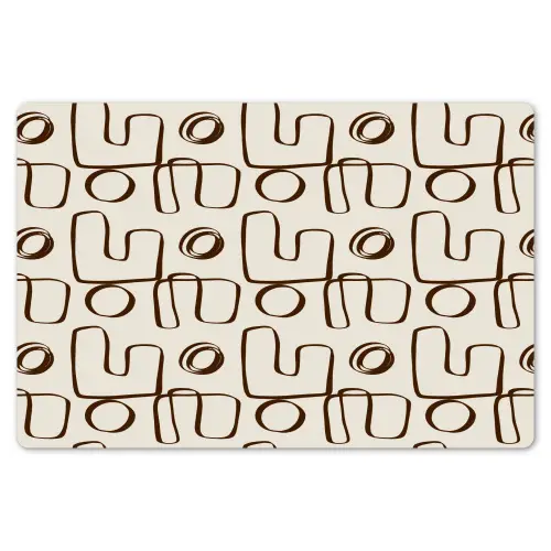 Lijnen - Beige - Patroon - Donkerbruin Placemat vinyl groot 368 -zzsfeer1_Kitchenyeah-website