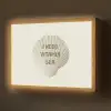 Schelp - Quote - Groen Light Box met batterij (Wandlamp) middel -z3d_website