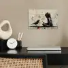 Street art - Meisje - Vogel - Graffiti - Banksy poster papier klein -sfeer1