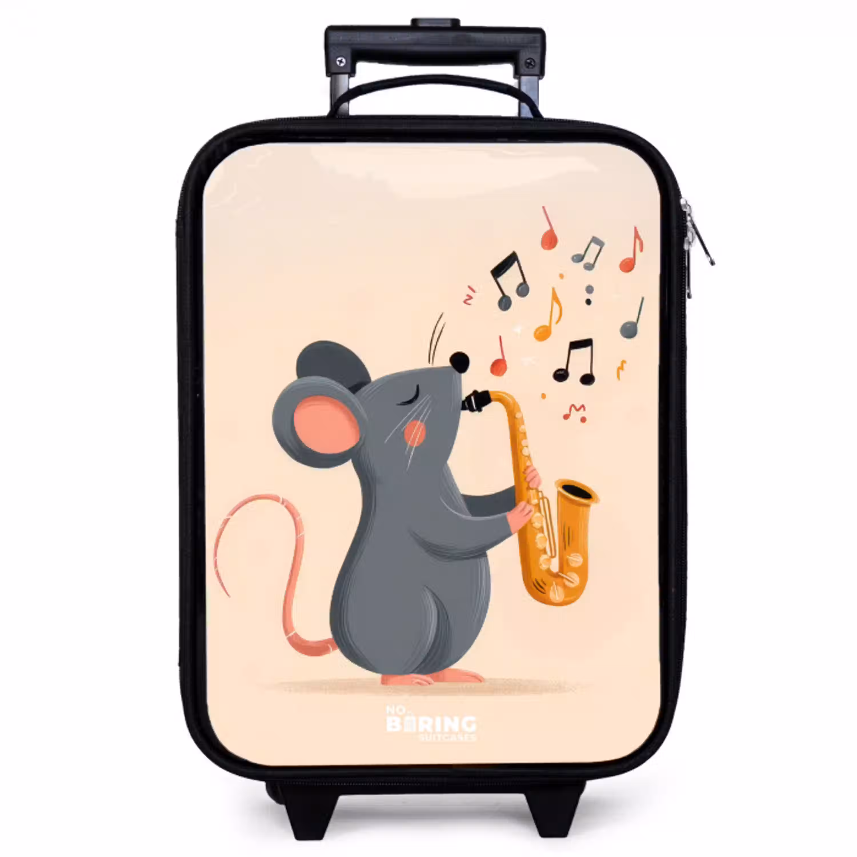 Muis - Saxofoon - Muziek Kinderkoffer - Zwart klein -zzz_website3d