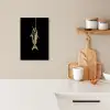 Goud - Vis - Haak - Zwart KitchenYeah - Keuken - Canvas klein -sfeer1