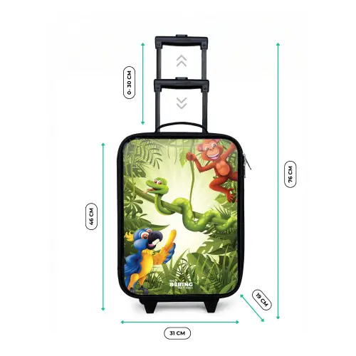 Dieren in de jungle Kinderkoffer - Zwart klein -productfoto_formaten