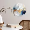 Goud - Blauw - Watercolor - Kunst - Modern Wandcirkel kunststof plaat 5mm dik klein -sfeer4