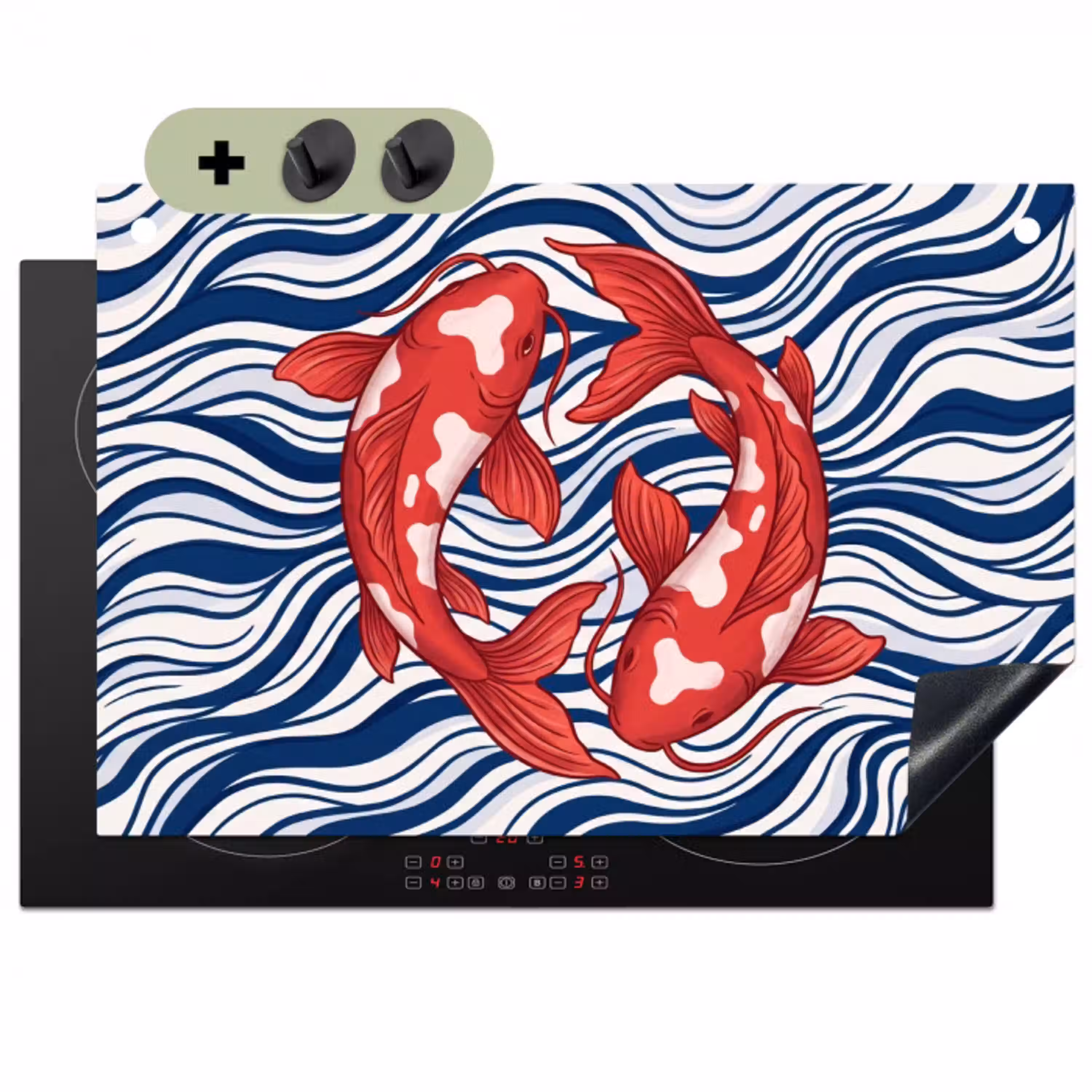 Vis - Water - Natuur - Illustratie - Rood Inductie beschemer met haakjes klein -3d