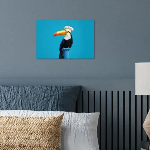 Tucan - Sokkel - Vogel - Koksmuts poster papier klein -sfeer2