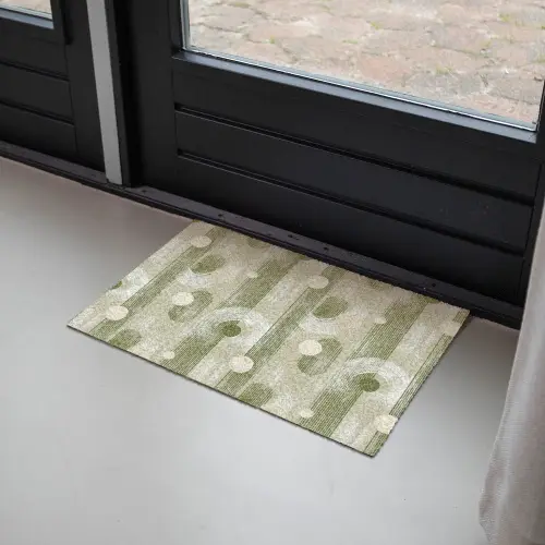 Artistiek - Modern - Groen Deurmat klein 898 -sfeer2
