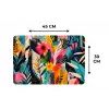 Schilderij - Abstract - Bloemen - Roze Placemat vinyl groot -specs