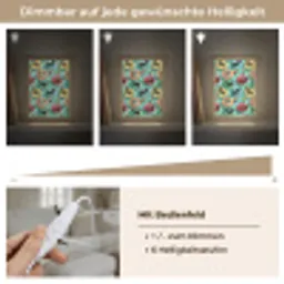 Teckels - Zwembad - Kleurrijk Light Box met kabel (Tafellamp) klein 925 -USP_dimbaarDE