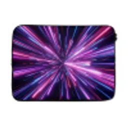 Lichtsnelheid - Ruimte - Roze - Paars laptophoes neopreen klein -3d