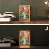 Landschap - Bos - Kleuren - Natuur Light Box met kabel (Tafellamp) klein -sfeer3