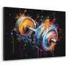 Graffiti - Sport - Fitness - Dumbbell - Gym Textielframe zwart klein -3d