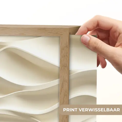 Lijnen - Golvend - Crème Light Box met batterij (Wandlamp) middel 907 -USP_websiteprintNL