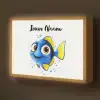 Doktersvis - Blauw - Vis - Spetters Light Box met batterij (Wandlamp kind) middel -z3d_website