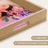 Vrouw - Bloemen - Paars - Abstract Dienblad Rechthoek middel -USP_HandgreepNL