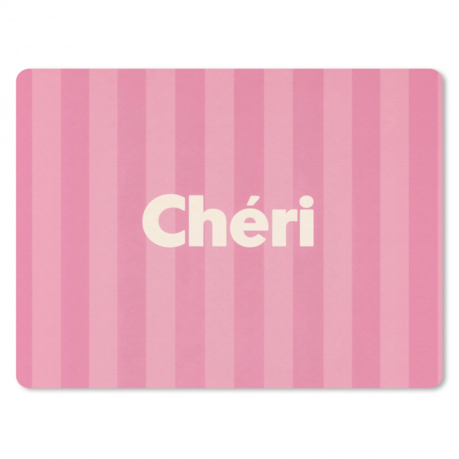 Gestreept - Roze - Chéri muismat rubber klein -3d