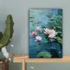 Waterlelies - Bloemen - Roze - Water canvas 2cm klein -sfeer4
