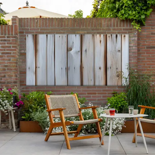 Hout - Planken - Verweerd Tuinposter op houten frame 2 cm dik xxl -sfeer3