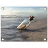 Glazenfles - Post - Zee - Zand tuinposter los doek klein -3d