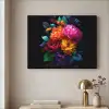 Boeket - Bloemen - Kleur Textielframe zwart klein -sfeer2