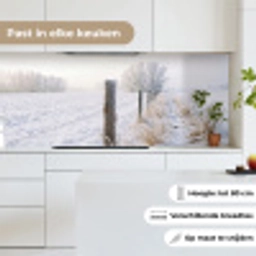 Hek - Sneeuw - Mist - Platteland - Nostalgisch keuken achterwand 2 middel -sfeer4_NL