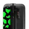 Groene fragmenten op zwart NBS - Handbagage koffer - Kinderen Unisex middel -slot
