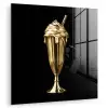 Milkshake - Goud - Drinken - Zwart plexiglas 5mm klein -zzzproduct_nieuw
