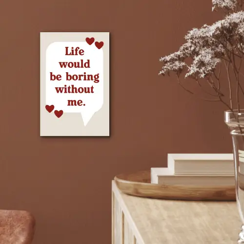 Quote - Tekstballon - Hartjes aluminium wit klein -sfeer4