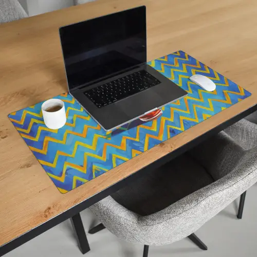 Mok - Koffie - Zigzag - Slagroom Muismat XXL klein -sfeer1