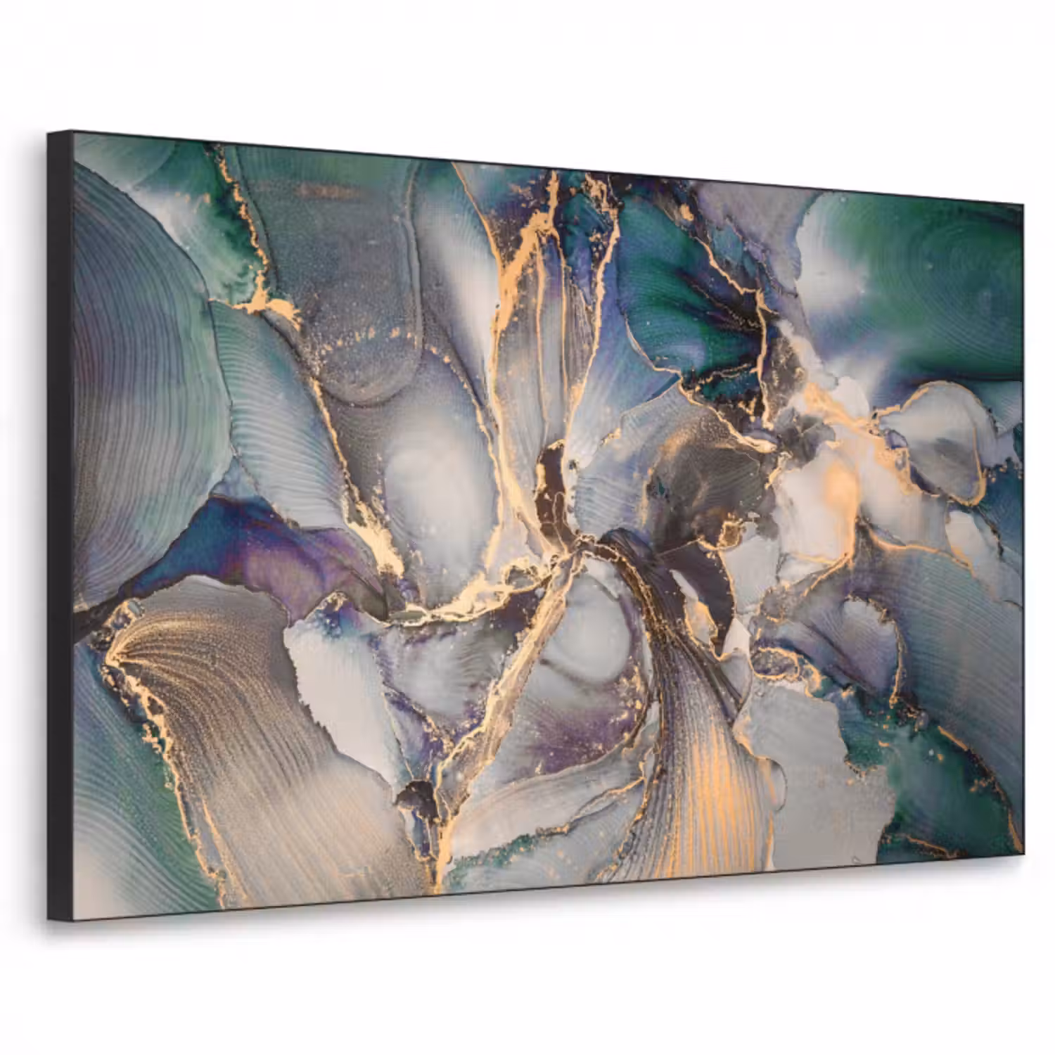 Art Frame - Gold - Blau - Marmor