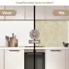 Lichtbeige - Marmer - Diffusie adering keuken achterwand 2 middel 871 -voor-na2_NL