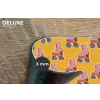 Geel - Rolschaatsen - Patroon Placemat vinyl groot 368 -closeup