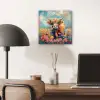 Schotse hooglander - Natuur - Kleurrijk - Bloemen aluminium wit klein -sfeer5