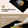 Taco - Vlees - Salade - Delftsblauw - Motief Inductie beschemer met haakjes klein -ky-schoon-nl