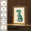 Dinosaurus - Turquoise - Stekels Light Box met kabel klein -USP_NL
