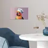Papegaai - Koksmuts - Nieuwsgierig - Vogel poster papier klein -sfeer3
