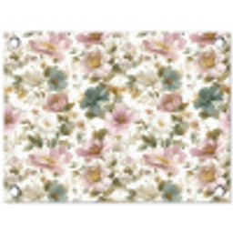 Bloemen - Patroon - Pastel tuinposter los doek klein 239 -3d