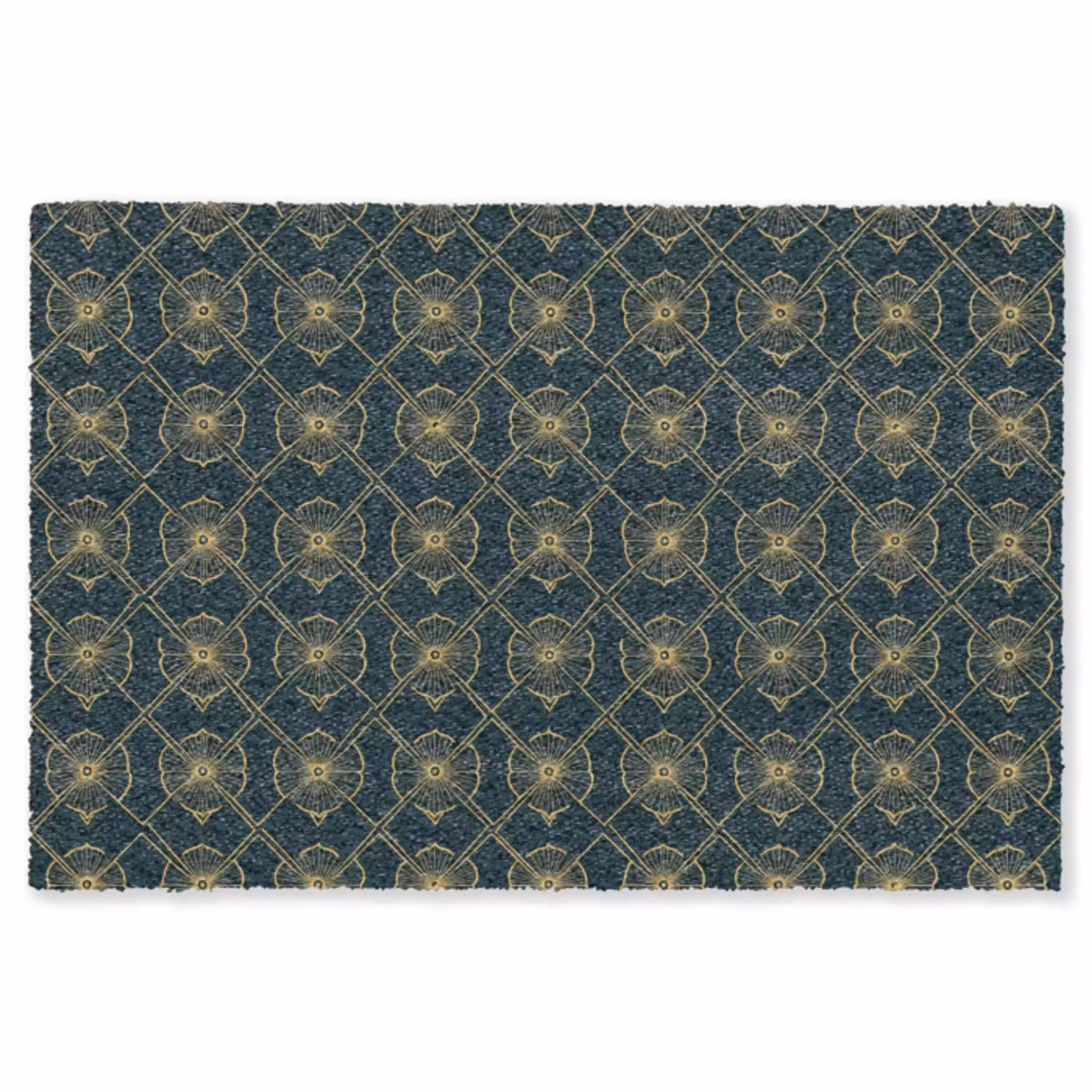 Geometrisch - Elegant - Groen Vloerkleed Rechthoek klein 1091 -3d