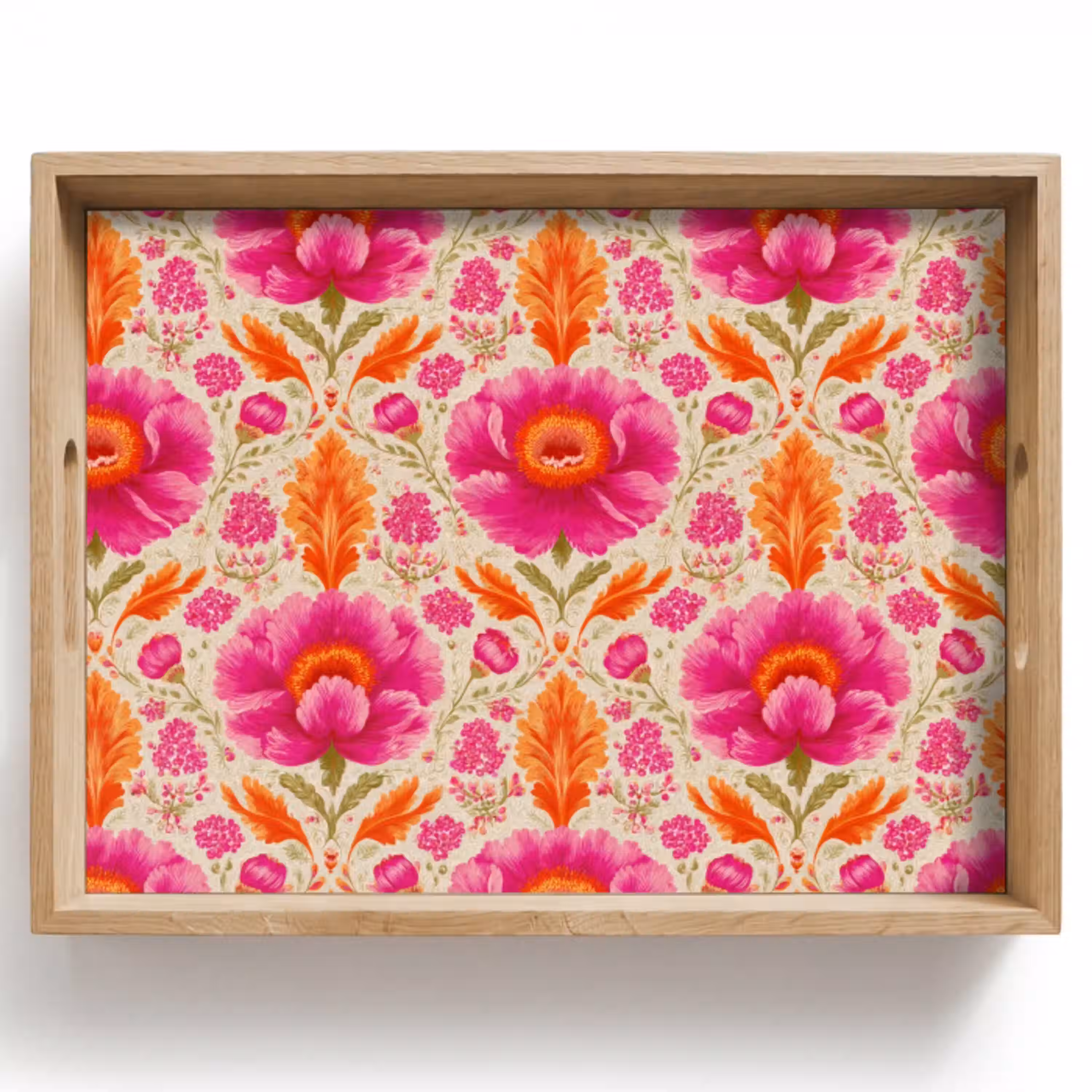 Bloemen - Barok - Roze - Oranje Dienblad Rechthoek middel 911 -z3d_shopping