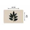 Laurierbladeren - Bloemknoppen - subtiel Placemat vinyl groot -specs