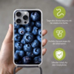 Bessen - Blauw - Fruit Hoesje iPhone 16 Pro Max met koord klein -sfeer2_DE