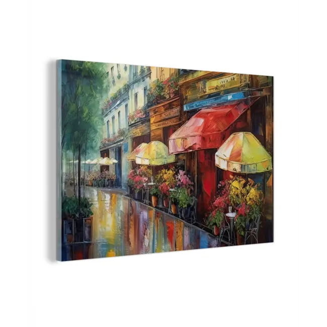 Straat - Olieverf - Kleurrijk - Stad plexiglas 5mm klein -z3d