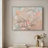 Amandelbloesem - Kunst - Van Gogh - Pastel Textielframe - compleet frame klein -sfeer2