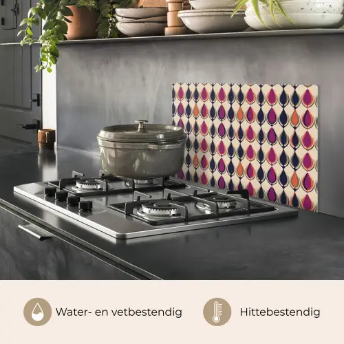 Vintage - Retro - Kleurrijk keuken achterwand spatscherm klein 900 -usp_NL
