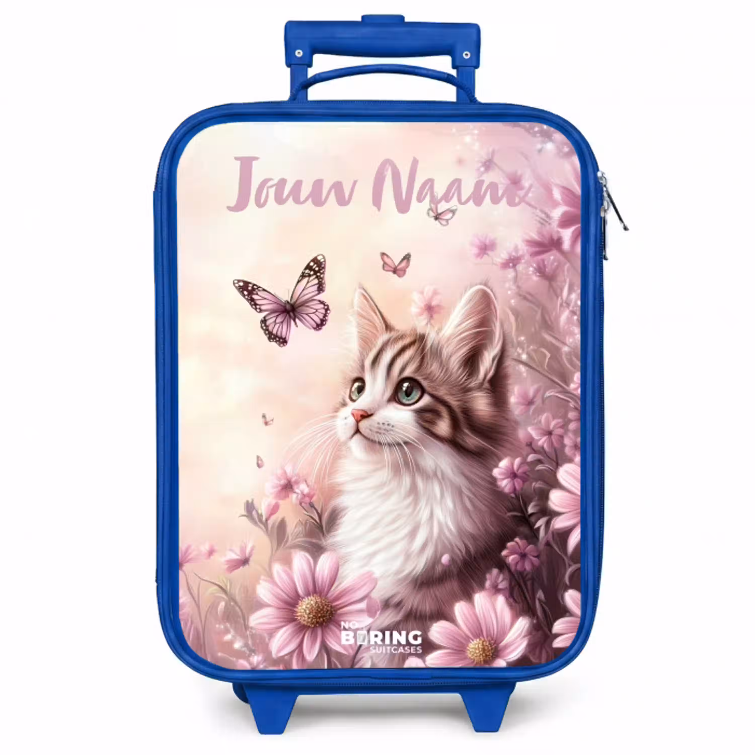 Kitten - Vlinders - Paars - Bloemen Kinderkoffer - Blauw klein -zzz_website3d